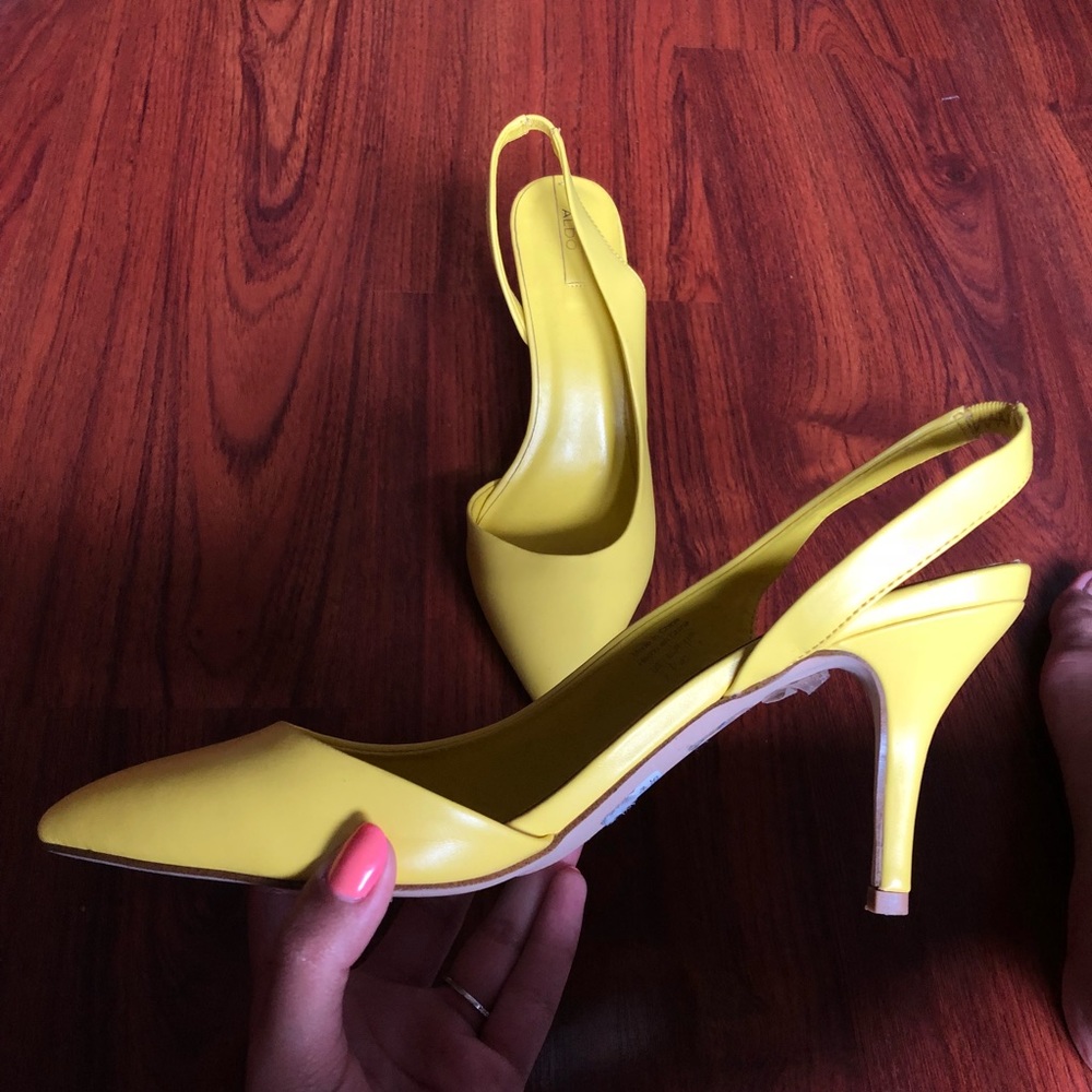 ALDO Bright Yellow Closed-toe Heels